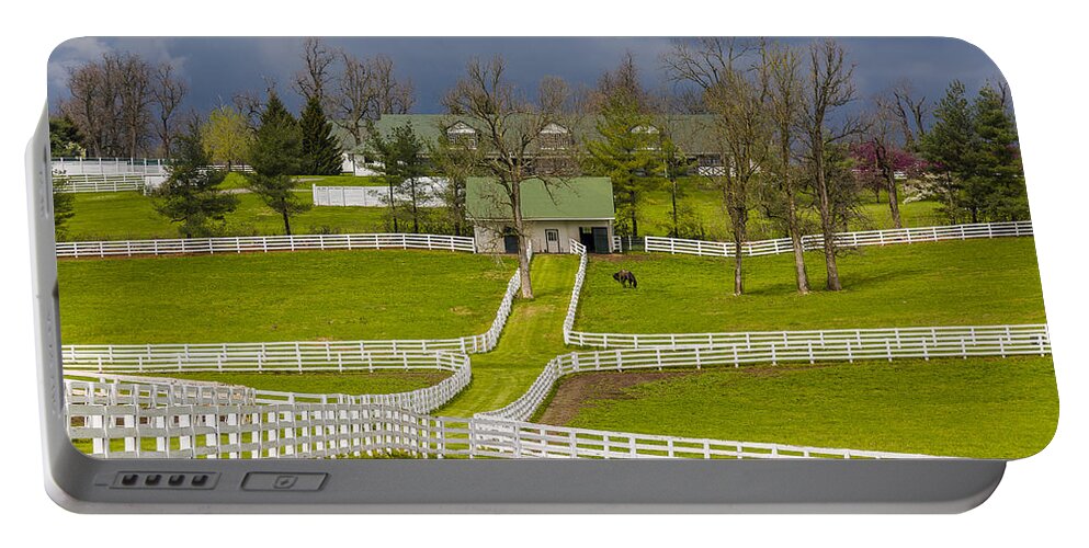 Animal Portable Battery Charger featuring the photograph Darby Dan Farm KY by Jack R Perry