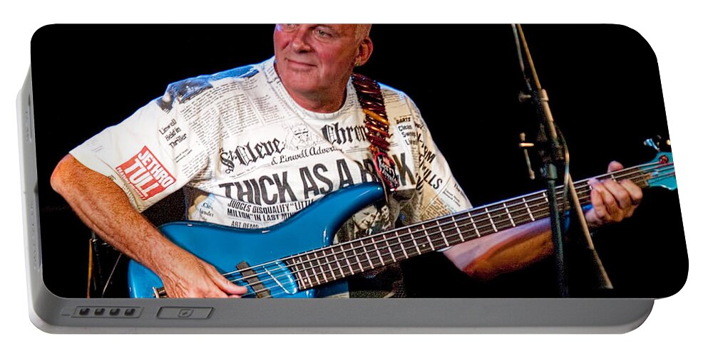 Art Portable Battery Charger featuring the photograph Dave Pegg Bass Player for Fairport Convention and Jethro Tull by Randall Nyhof
