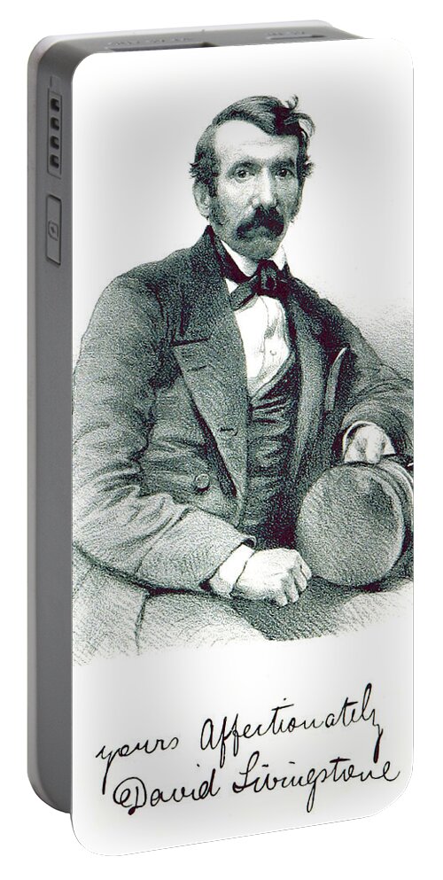 History Portable Battery Charger featuring the photograph David Livingstone, Scottish Explorer by British Library