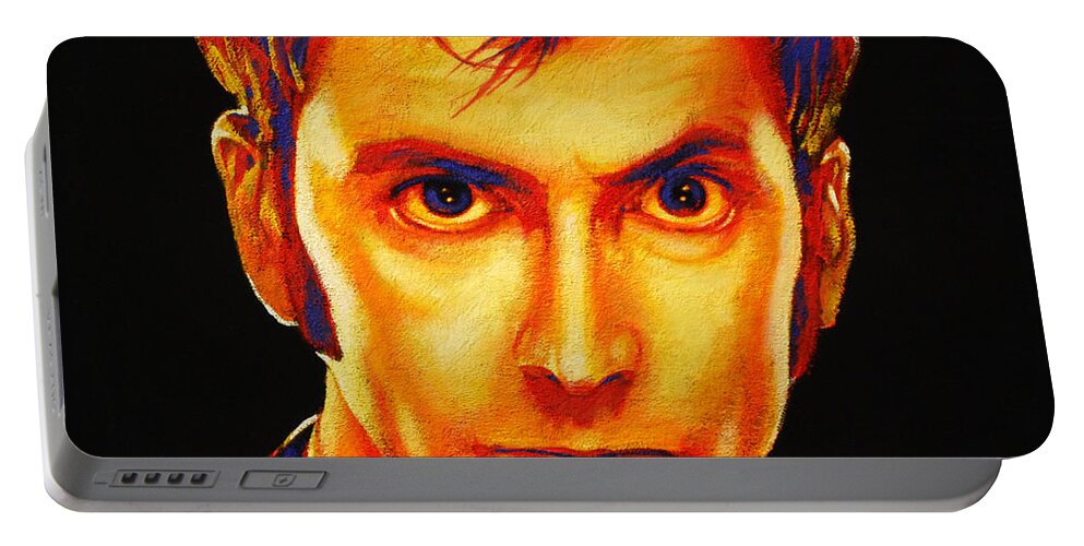 10th Portable Battery Charger featuring the painting David Tennant by Glenn Pollard