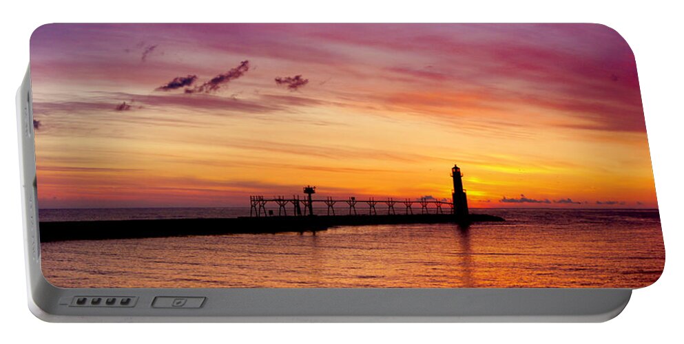 Lighthouse Portable Battery Charger featuring the photograph Dawn of Promise by Bill Pevlor
