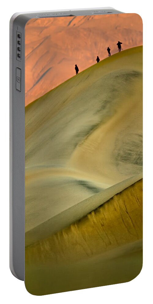 2006 Portable Battery Charger featuring the photograph Dawn Viewers at Death Valley by Robert Charity