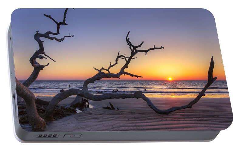 Clouds Portable Battery Charger featuring the photograph Dawn's Yawn by Debra and Dave Vanderlaan