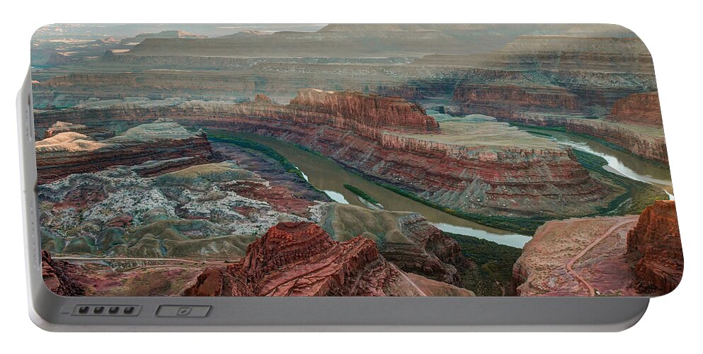 America Portable Battery Charger featuring the photograph Dead Horse Point at Sunset by Gregory Ballos