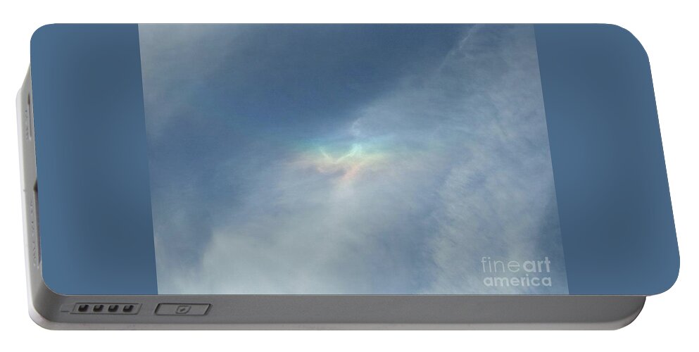 Postcard Portable Battery Charger featuring the digital art Changing Rainbow Colors by Matthew Seufer