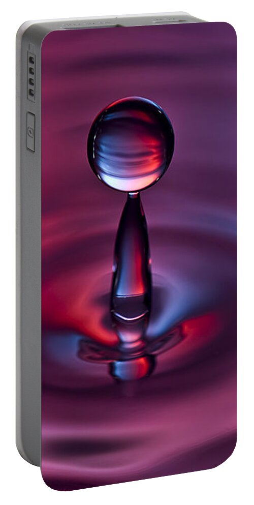 Water Drops Portable Battery Charger featuring the photograph Deep Purple by Anthony Sacco