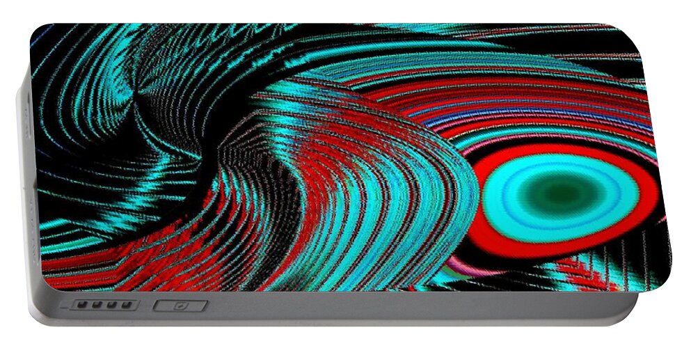 Deep Sea Abstract Portable Battery Charger featuring the digital art Deep Sea Abstract by Will Borden