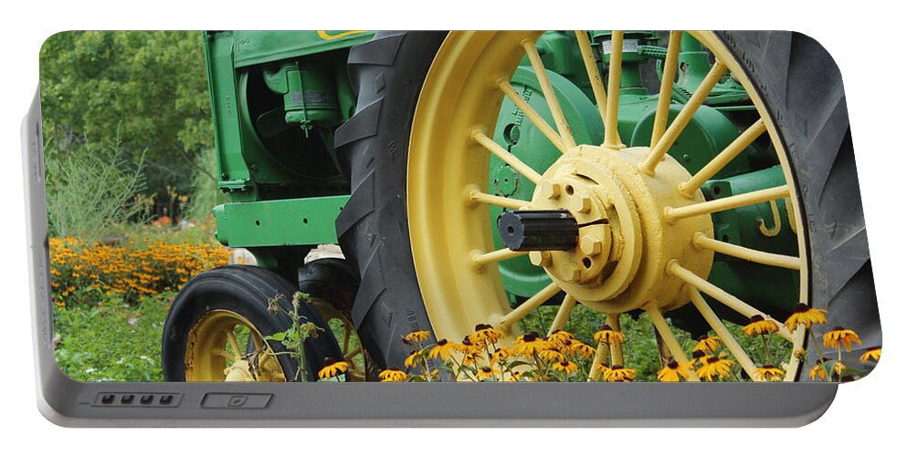 John Deere Art Portable Battery Charger featuring the photograph Deere 2 by Lynn Sprowl