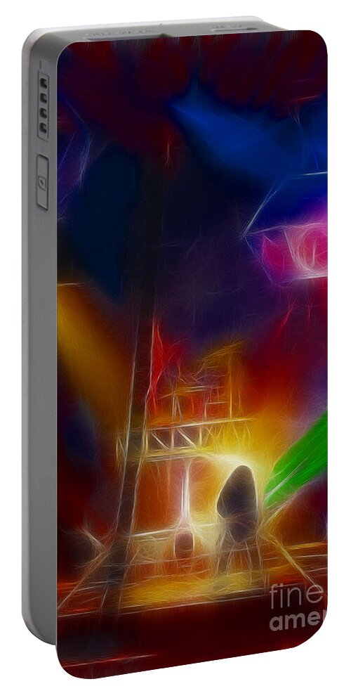 Def Leppard Portable Battery Charger featuring the photograph Def Leppard-Adrenalize-GF10-Fractal by Gary Gingrich Galleries