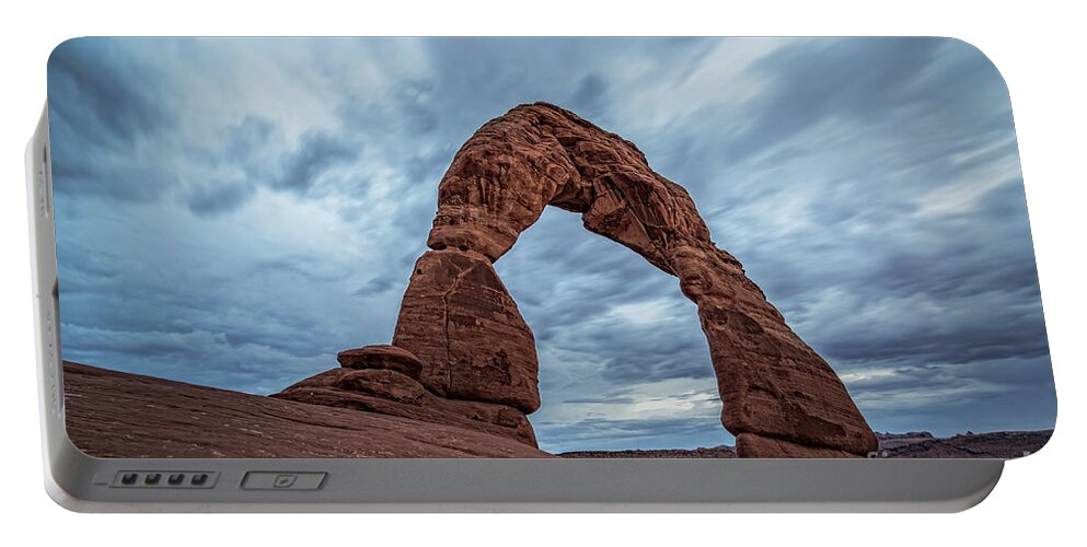 Delicate Portable Battery Charger featuring the photograph Delicate Arch Blue Hour by Michael Ver Sprill