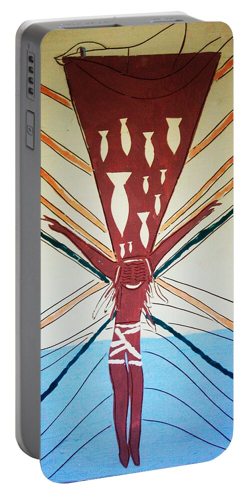Jesus Portable Battery Charger featuring the painting Deliverance by Gloria Ssali