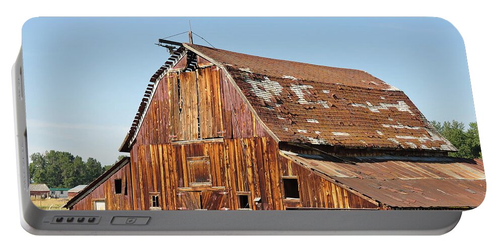 Dell Portable Battery Charger featuring the photograph Dell Montana Barn by Image Takers Photography LLC - Laura Morgan