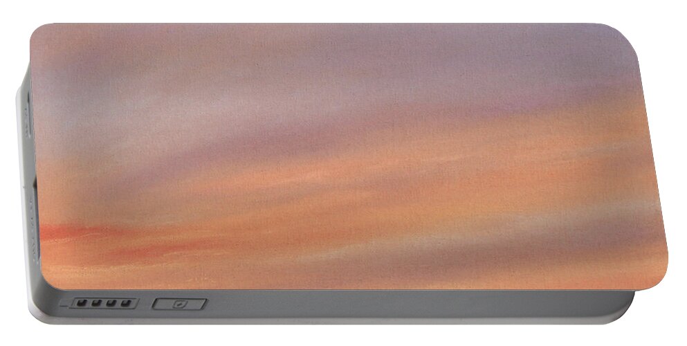 Desert Portable Battery Charger featuring the pastel Desert Sky C by Michael Heikkinen