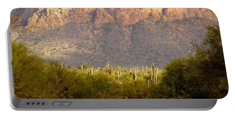 Desert Scene Portable Battery Charger featuring the photograph Desert Sunset Glow by Marilyn Smith