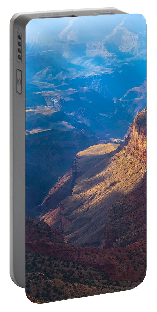 Arizona Portable Battery Charger featuring the photograph Desert View Fades Into the Distance by Ed Gleichman