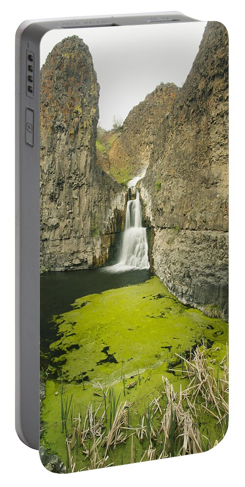 Feb0514 Portable Battery Charger featuring the photograph Desert Waterfall Mccartney Creek by Kevin Schafer