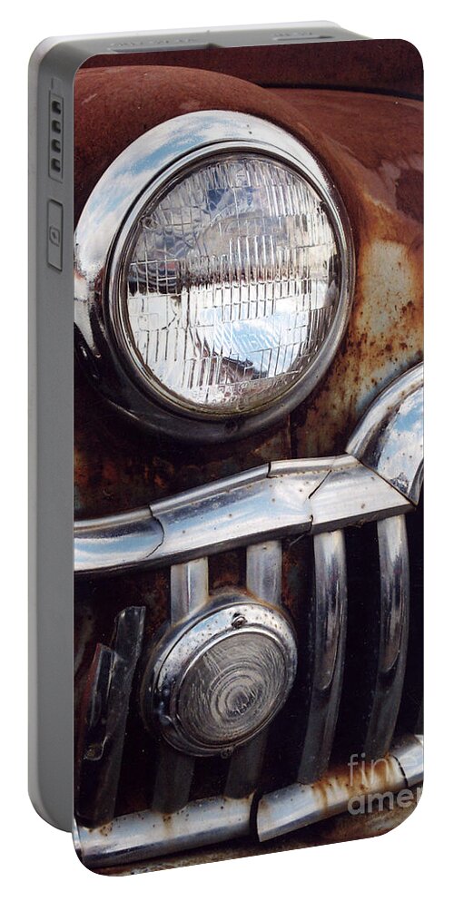 Car Portable Battery Charger featuring the photograph DeSoto Headlight by Crystal Nederman