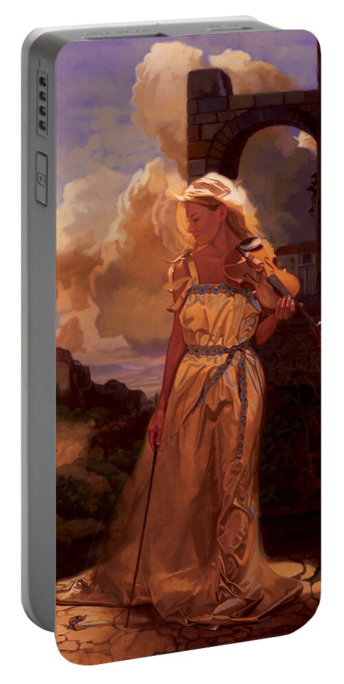 Whelan Art Portable Battery Charger featuring the painting Destiny by Patrick Whelan