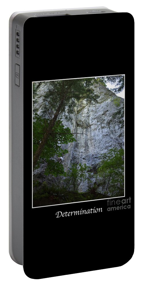 Rock Climbing Portable Battery Charger featuring the photograph Determination by Kirt Tisdale