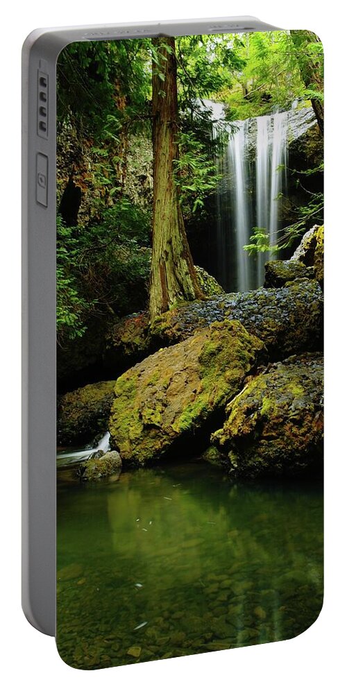 Boulder Cave Portable Battery Charger featuring the photograph Devil Creek Falls by Jeff Swan