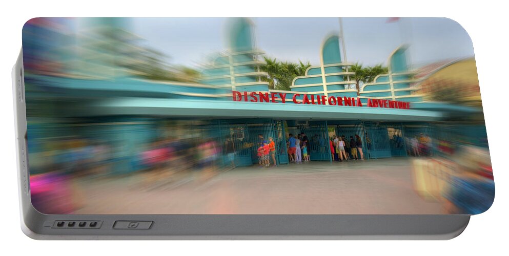 Walt Portable Battery Charger featuring the photograph Disney California Adventure by Ricky Barnard