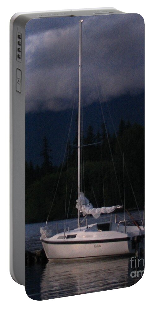 Night Portable Battery Charger featuring the photograph Docked For The Night by Vivian Martin