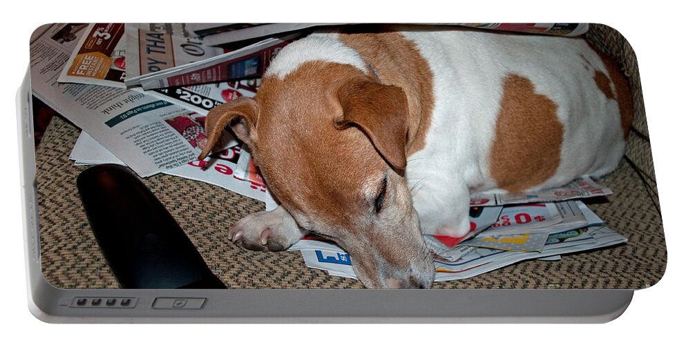 Dog Portable Battery Charger featuring the photograph Dog Nap by Gwyn Newcombe