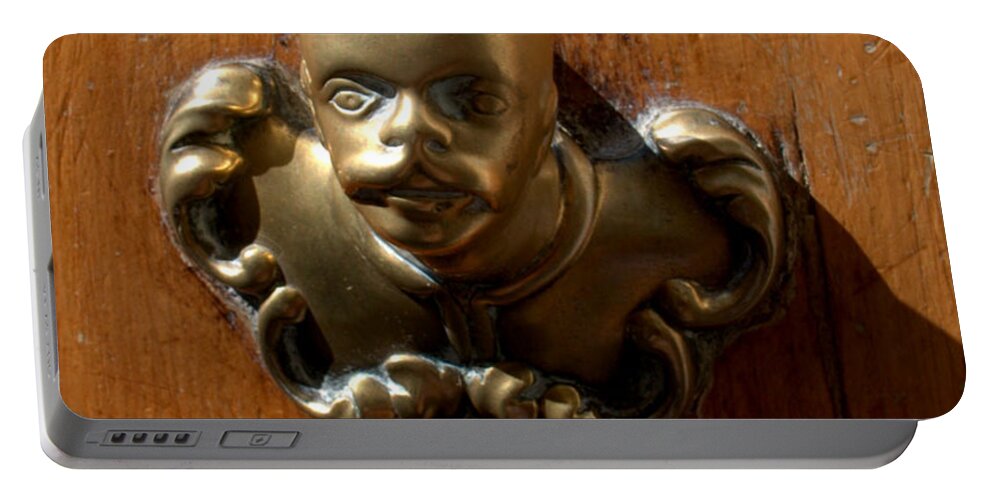 Florence Portable Battery Charger featuring the photograph Door Knocker Florence I by Caroline Stella