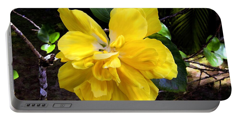 Flower Portable Battery Charger featuring the photograph Double Hibiscus Costa Rica by Kurt Van Wagner