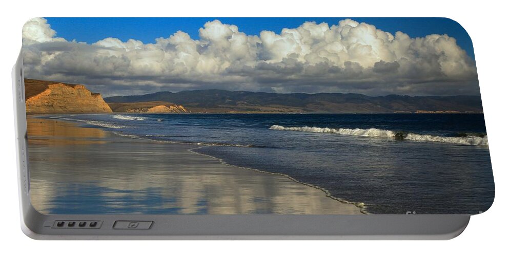 Drakes Beach Portable Battery Charger featuring the photograph Drakes Beach Reflections by Adam Jewell