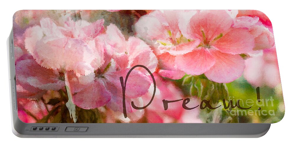 Pink Flowers Portable Battery Charger featuring the photograph Dream by JBK Photo Art