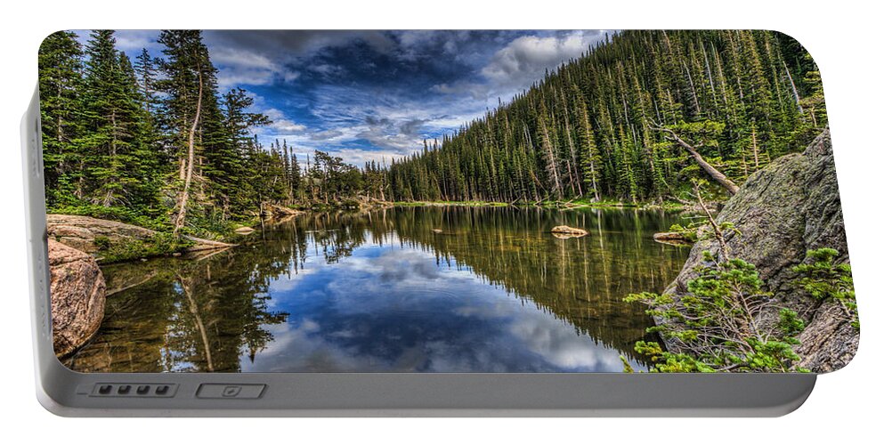 Rocky Mountain National Park Portable Battery Charger featuring the photograph Dream Lake by Scott Wood