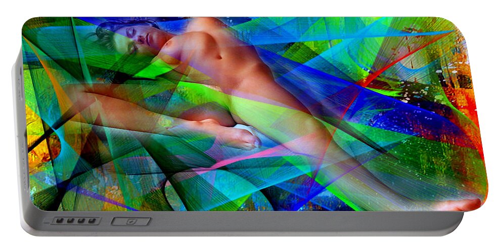 Dream Portable Battery Charger featuring the digital art Dreams in Color by Rafael Salazar
