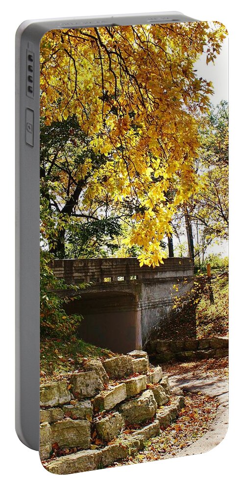 Park Portable Battery Charger featuring the photograph Drive Through Sinnissippi Park by Bruce Bley