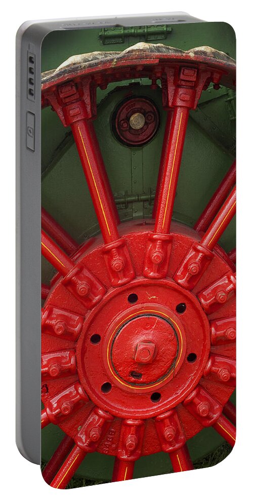Tractor Portable Battery Charger featuring the photograph Drive Wheel by Paul W Faust - Impressions of Light