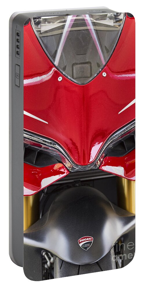 Motorcycle Portable Battery Charger featuring the photograph Ducati-Unplugged V11 by Douglas Barnard