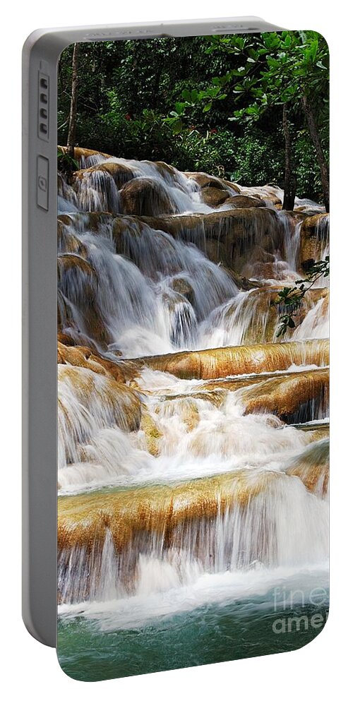 Dunn Falls Portable Battery Charger featuring the photograph Dunn Falls _ by Hannes Cmarits