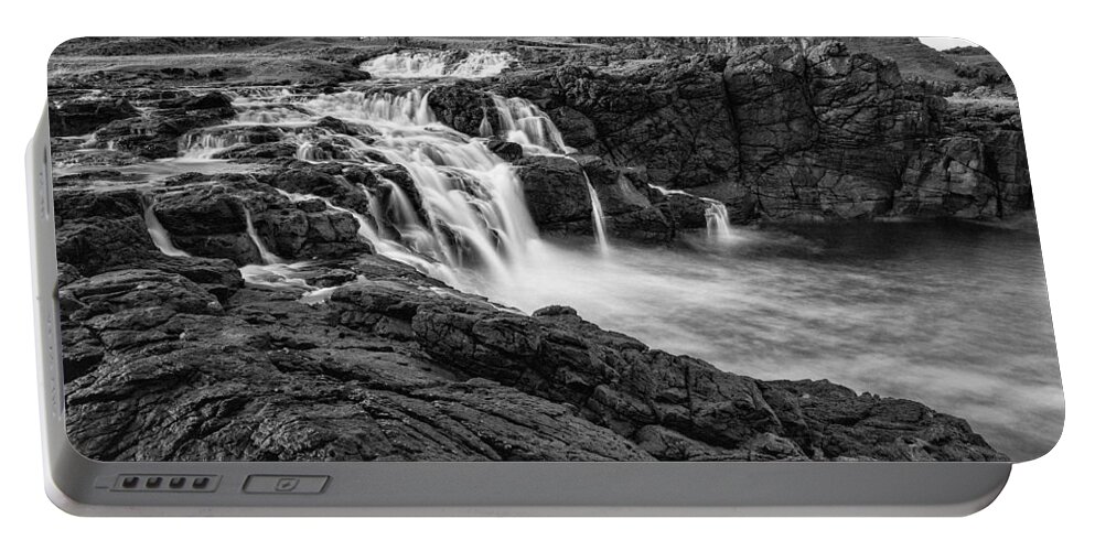 Dunseverick Portable Battery Charger featuring the photograph Dunseverick Waterfall by Nigel R Bell