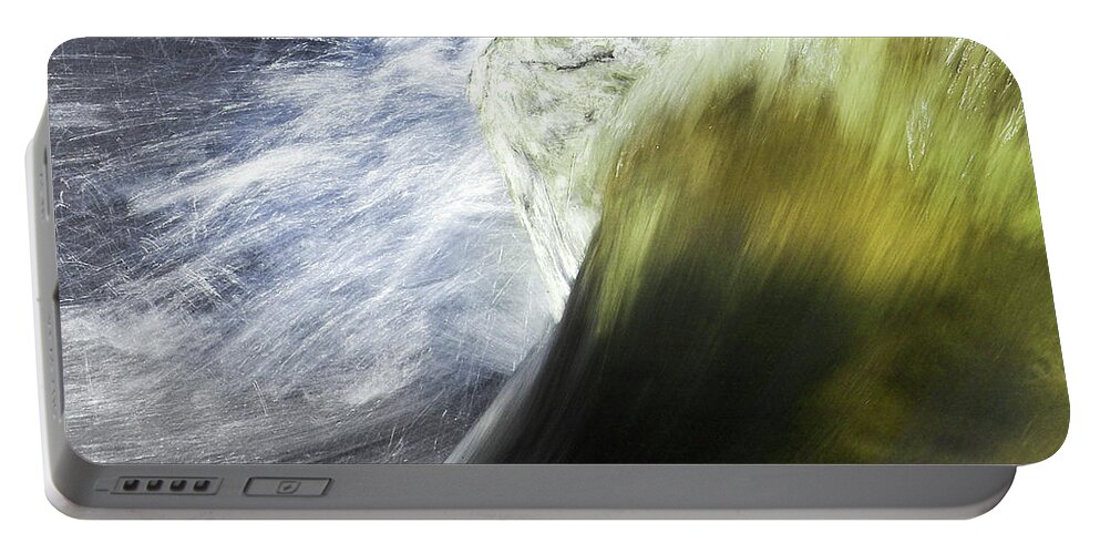 Heiko Portable Battery Charger featuring the photograph Dynamic River Wave by Heiko Koehrer-Wagner