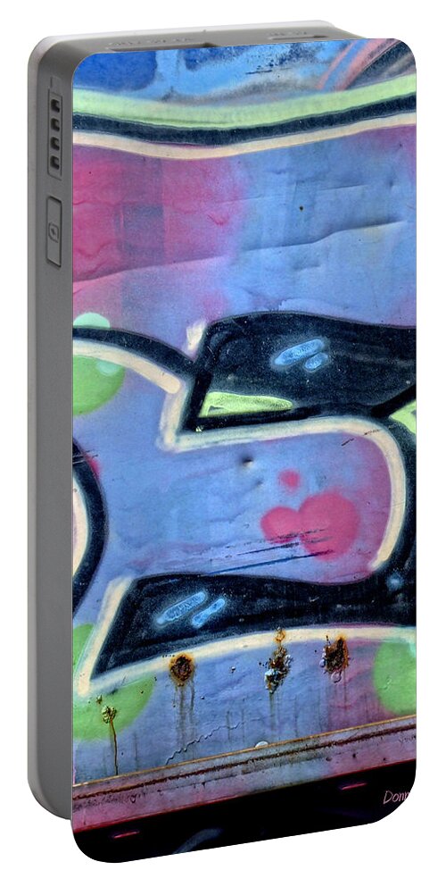 Graffiti Portable Battery Charger featuring the photograph E Is For Equality by Donna Blackhall