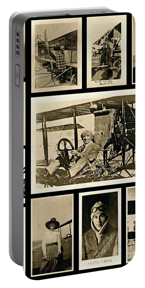 Pilot Portable Battery Charger featuring the photograph Earlier Aviators by Gwyn Newcombe