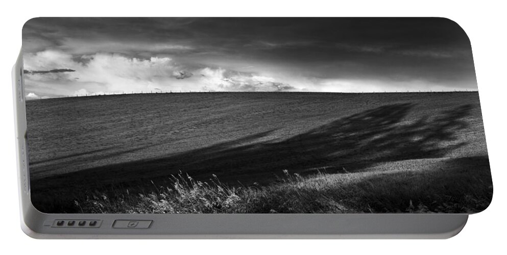 Black And White Portable Battery Charger featuring the photograph Earth Voices by Theresa Tahara