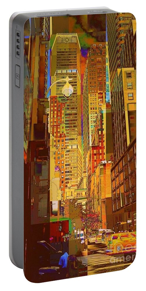 Metlife Building Portable Battery Charger featuring the photograph East 45th Street - New York City by Miriam Danar