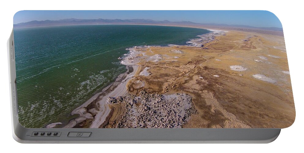 Above Portable Battery Charger featuring the photograph Eastern side of Mono Lake by David Levy