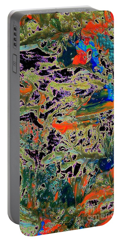 Tide Portable Battery Charger featuring the painting Ebb And Flow by Jacqueline McReynolds