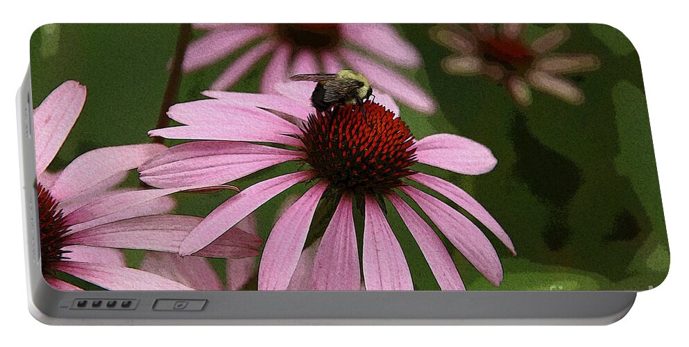 Garden Portable Battery Charger featuring the photograph Echinacea - Pink Paradise by Yvonne Wright