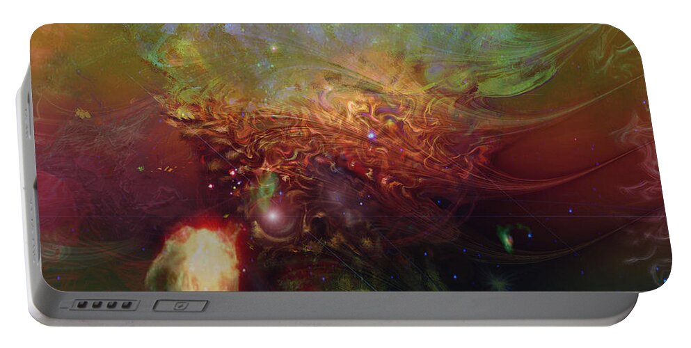Echoes Portable Battery Charger featuring the digital art Echoes by Linda Sannuti
