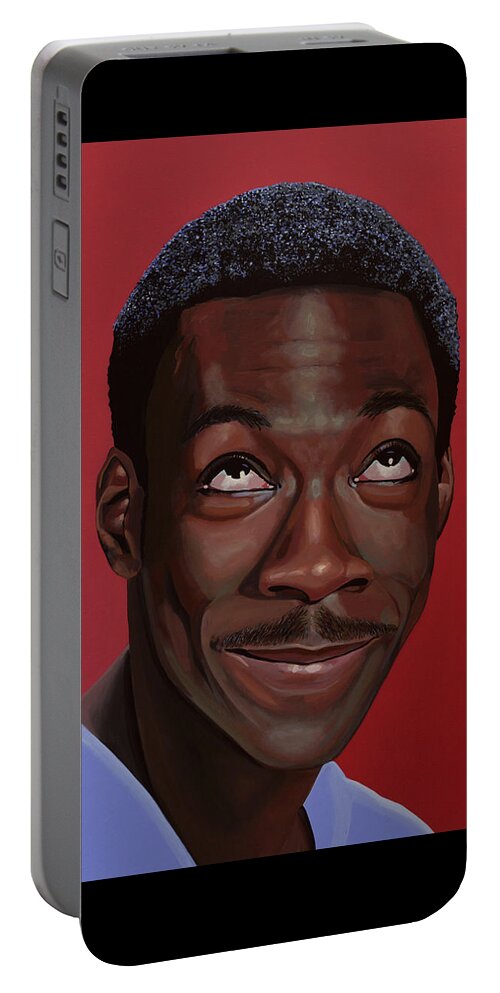 Eddie Murphy Portable Battery Charger featuring the painting Eddie Murphy Painting by Paul Meijering