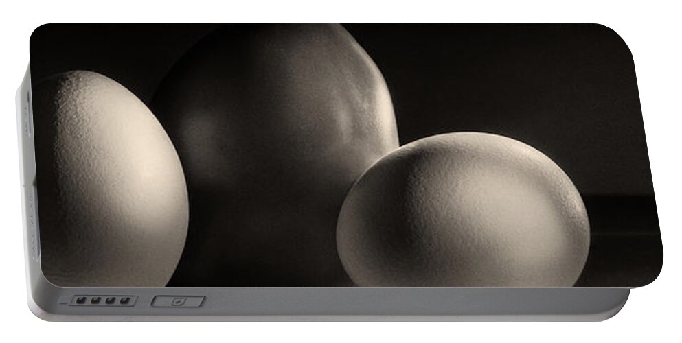 Clean Portable Battery Charger featuring the photograph Eggs and Tomato by Peter V Quenter