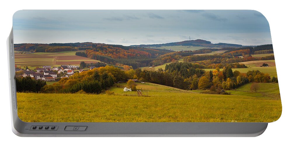 Agriculture Portable Battery Charger featuring the photograph Eifel Landscape - Germany by Stephan Pietzko